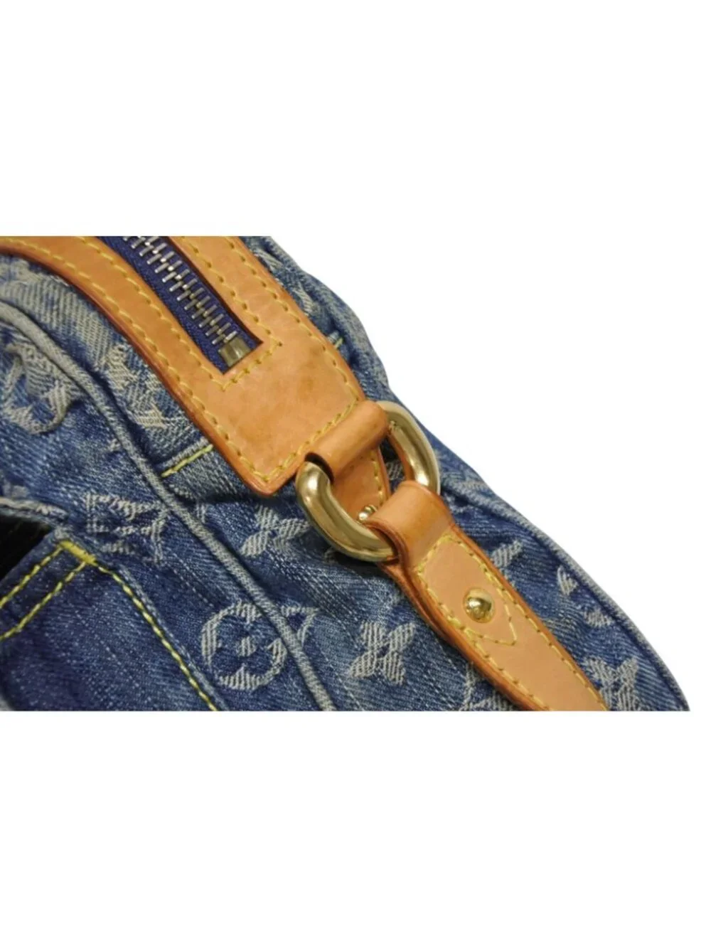 Louis Vuitton Camera Bag Monogram Denim Indigo Blue Gold